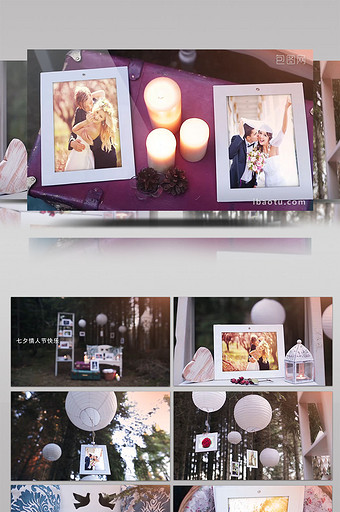七夕情人节实拍气球爱情动态照片视频图片