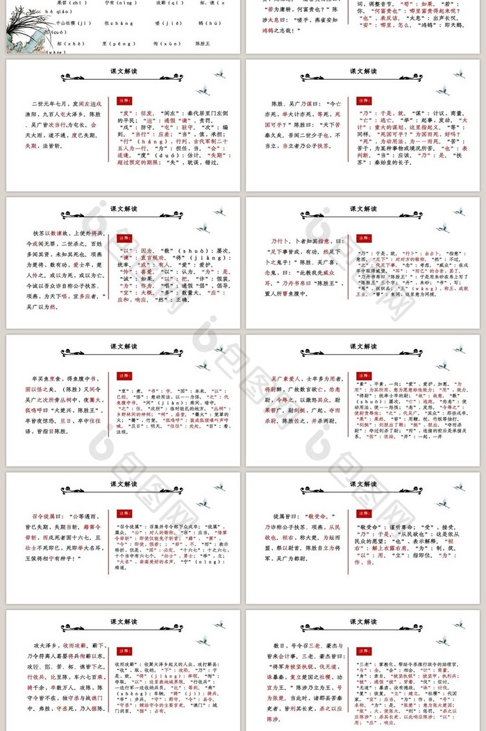 陈涉世家九年级说课课件PPT模板