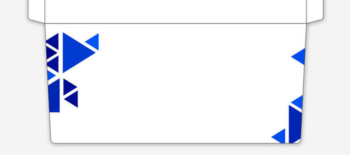 蓝色几何AI企业信封信纸背景模板