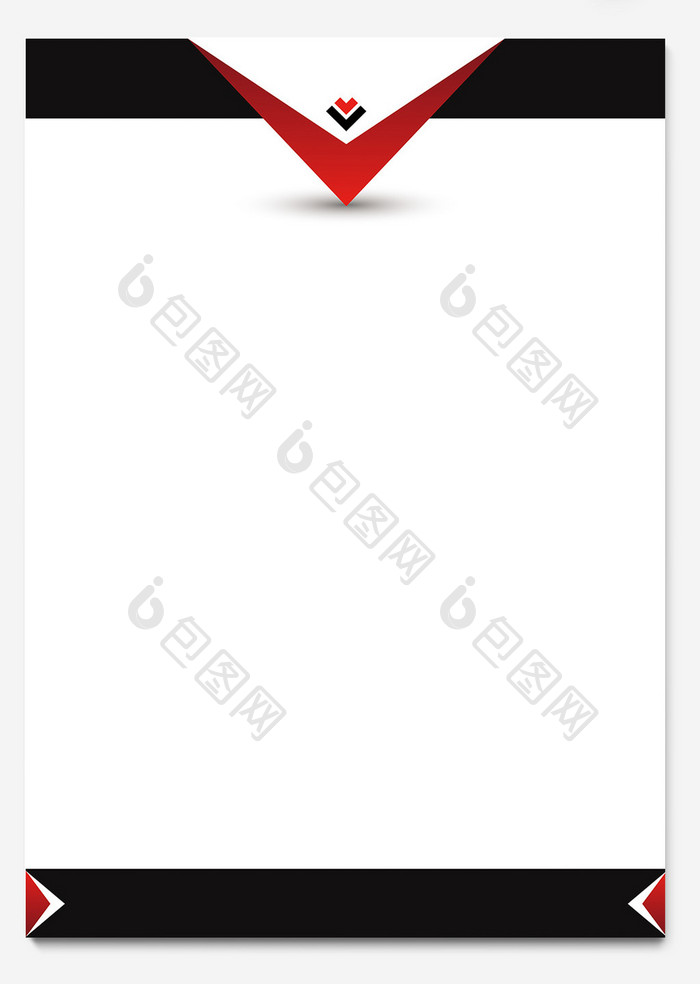 黑色简约ai+word信纸文档背景模板