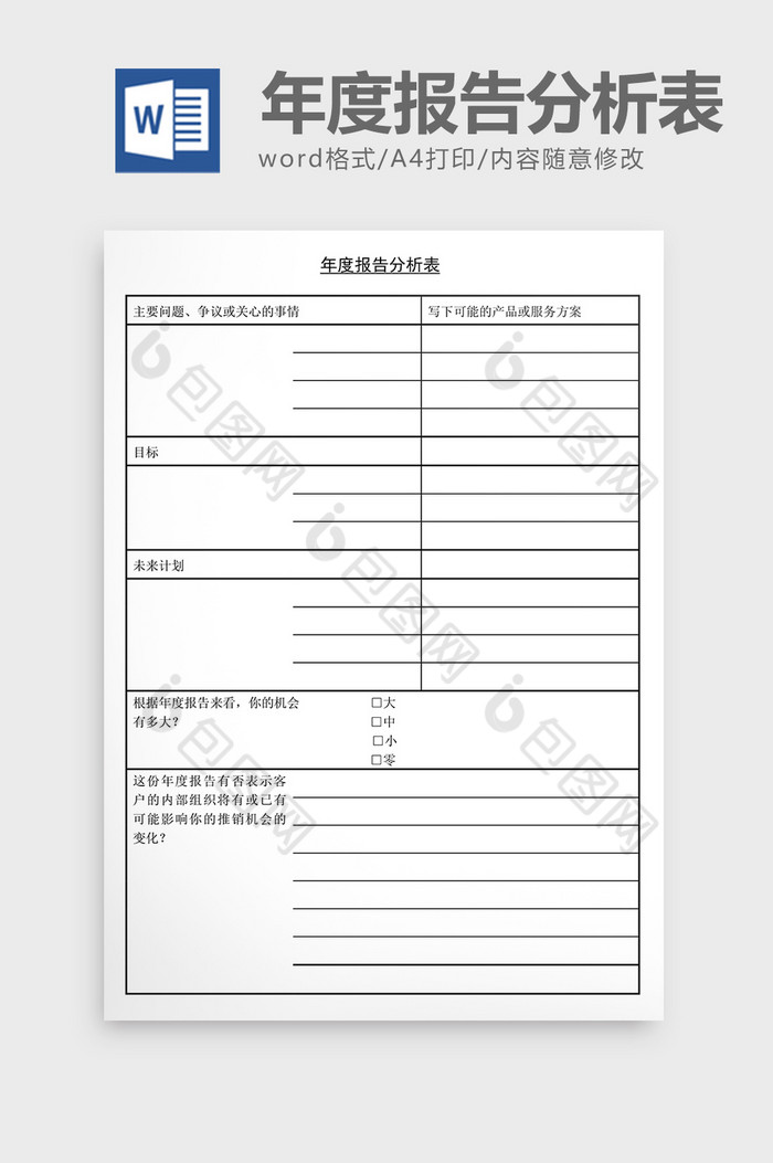 销售管理诊断年度报告分析表Word文档图片图片