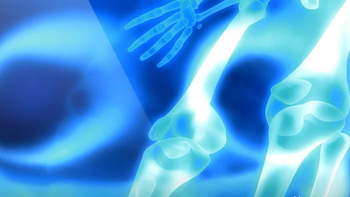 人体虚拟骨架脊椎医学视频素材