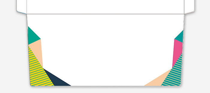 几何色块ai企业信封信纸背景模板