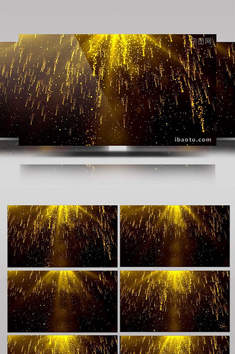 全息金色粒子流星雨大气舞台视频图片