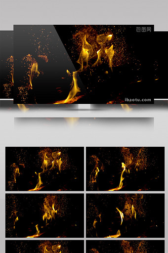 高清慢动作火焰粒子燃烧视频素材背景视频图片