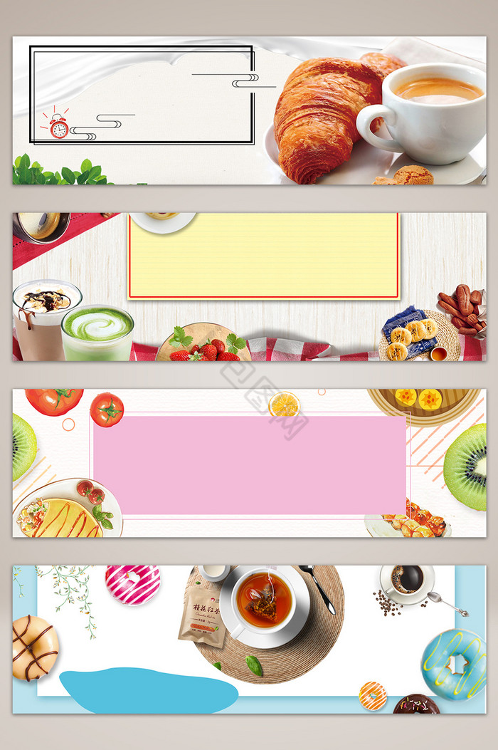 甜点下午茶系列banner海报图片
