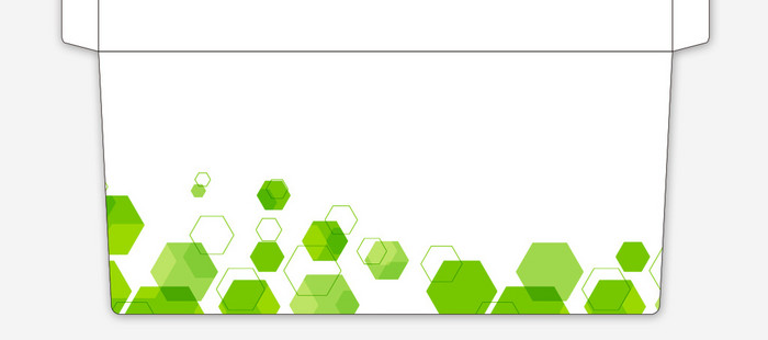 绿色简约AI企业信封信纸背景模板