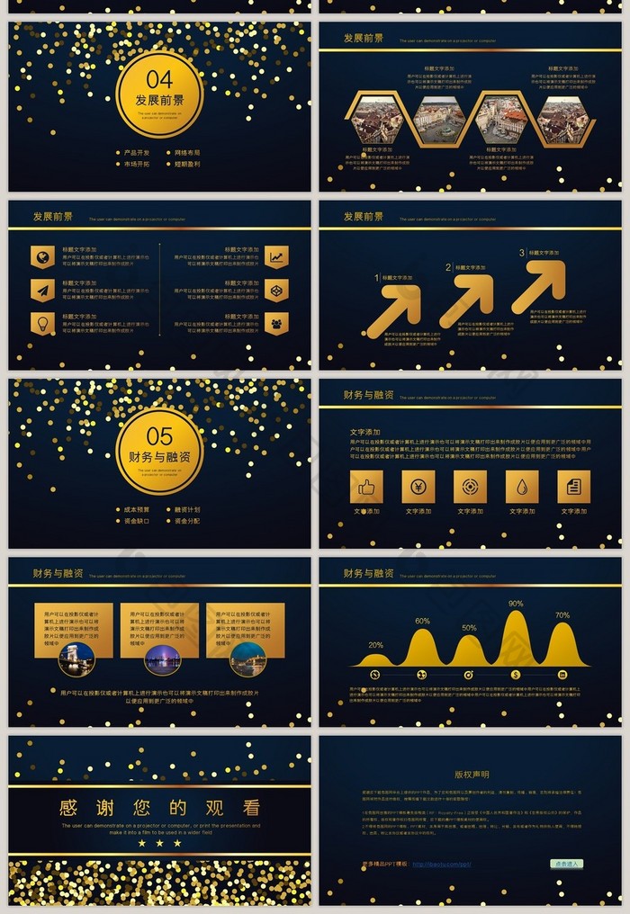 黑金大气商业项目计划书PPT模板