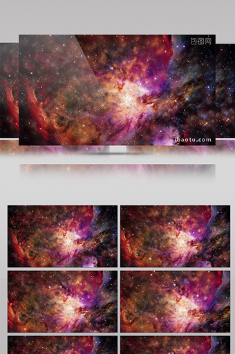 宇宙唯美星空粒子飞舞星云动感视频素材背景图片