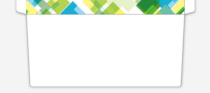 蓝色绿色方块ai企业信纸信封背景模板