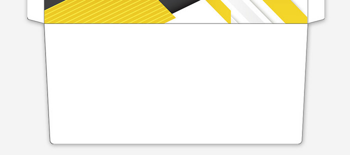 黄色灰色条纹几何ai企业信纸信封背景模板