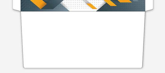 灰色橙色几何ai企业信纸信封背景模板