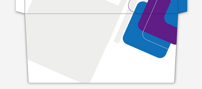 蓝色紫色方块ai企业信纸信封背景模板