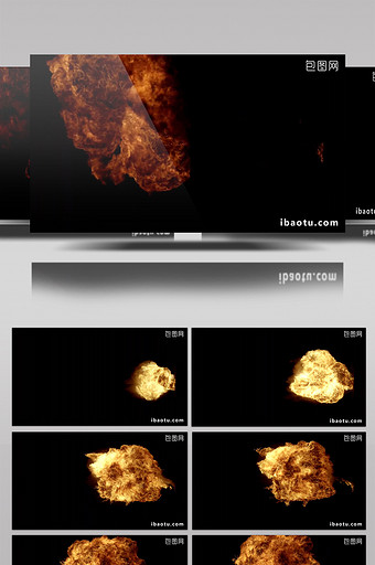 4K超清火焰爆炸喷发背景素材图片