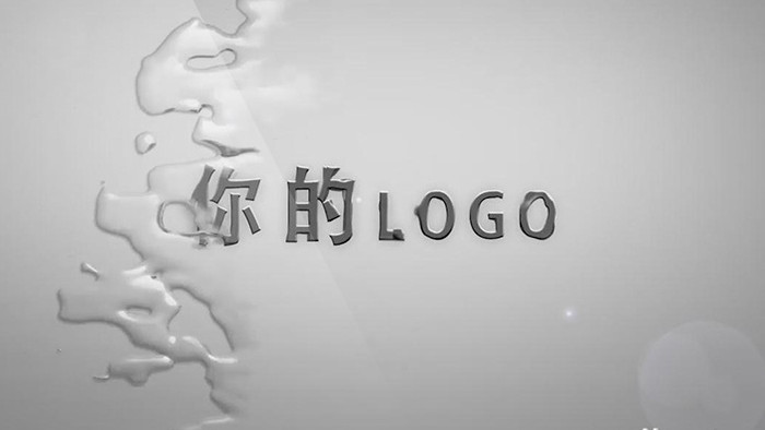 水滴波纹Logo演绎效果企业宣传片头模板
