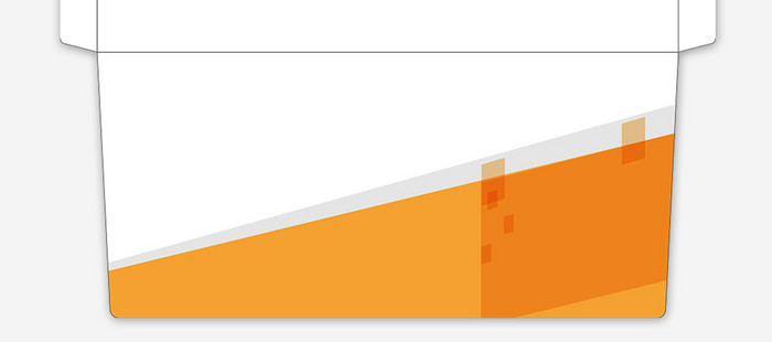 扁平几何橙色ai企业信封信纸背景模板