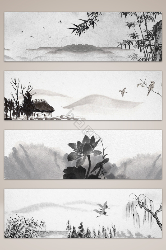 水墨山水画图片-水墨山水画素材免费下载-包图网