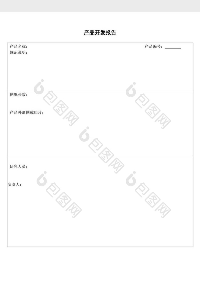 产品开发报告word文档