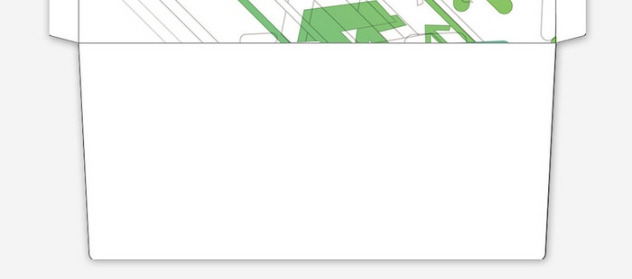 绿色箭头ai企业信纸信封背景模板