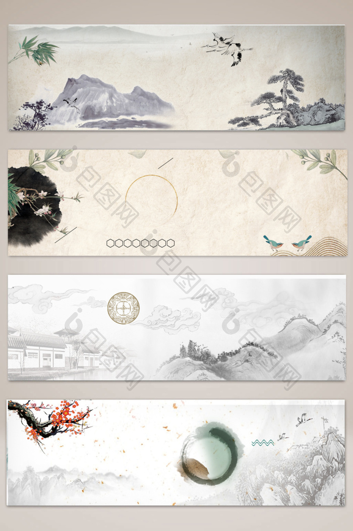 中国风banner海报-PSD格式-包图网