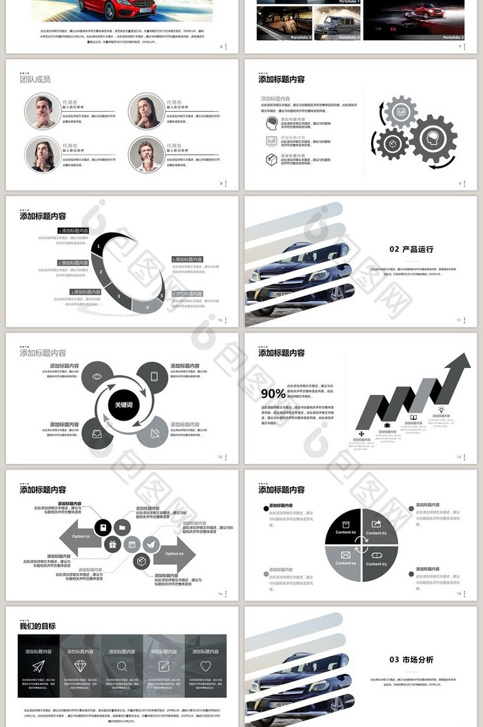 高端汽车商业计划书动态PPT模板