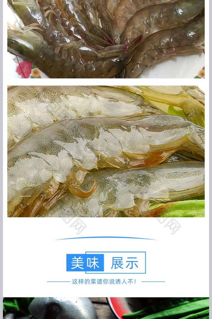 淘宝天猫水产品详情页模板海虾
