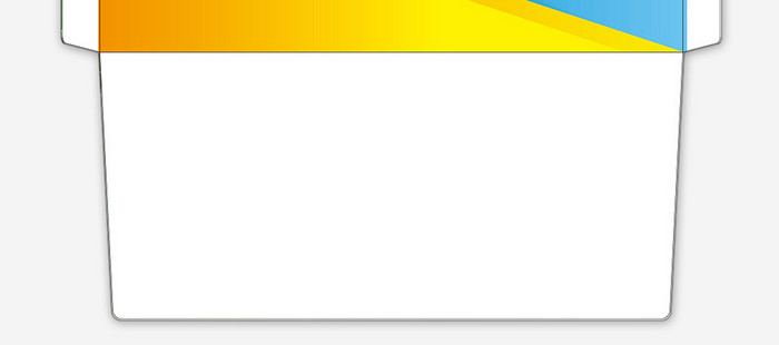 黄色蓝色三角形ai企业信纸信封背景模板