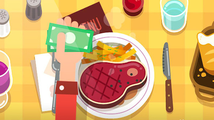 餐厅美食介绍视频手势MG动画解说食物视频