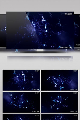 4K震撼电流雷天素材图片
