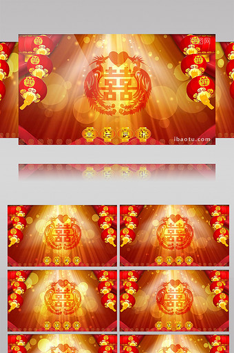 中式婚礼LED背景图片