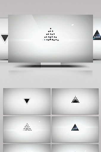 简约三角塔logo演绎图片