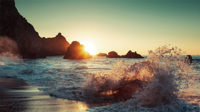 大海拍击水的音效