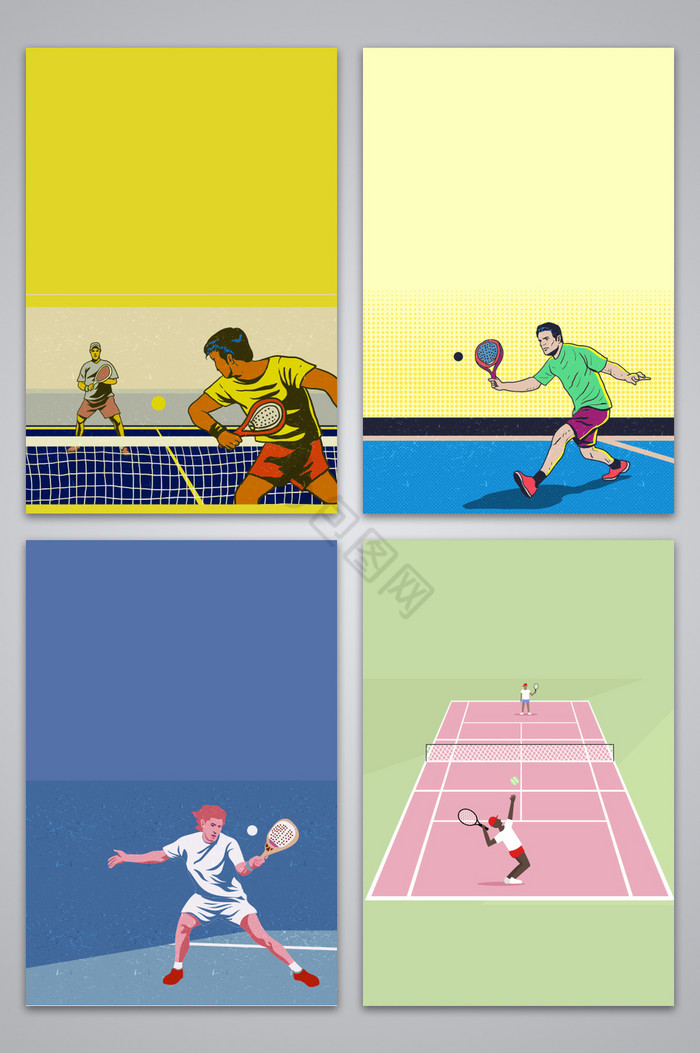 网球运动图图片