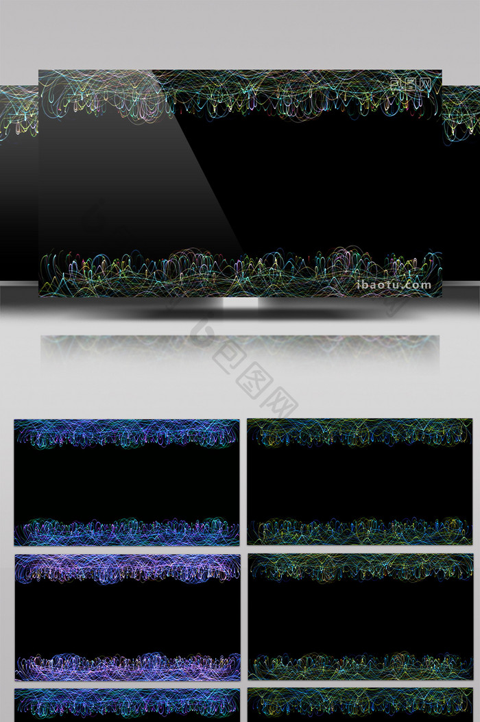 4K动感线条穿梭滚动LED背景视频