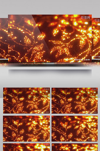 灿烂闪耀的花火图案背景循环视频素材图片