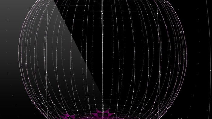 紫色震撼几何网络动感背景视频