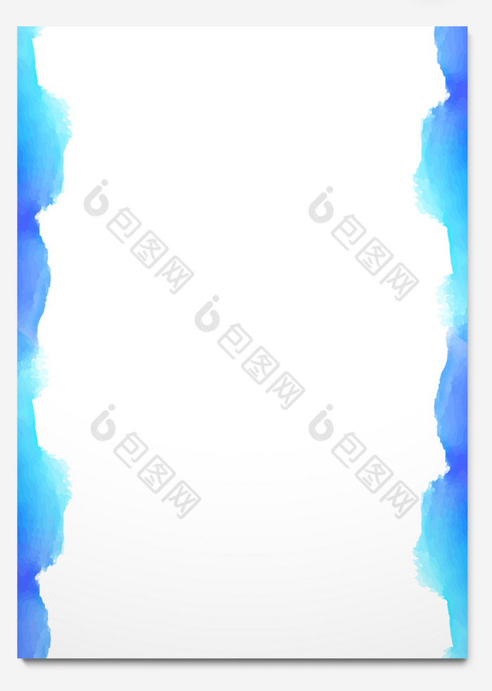 包图网提供精美好看的水墨蓝色aiword信纸背景模板素材免费下载,本次