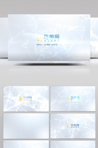 唯美plexus粒子线条爆炸logo视频图片