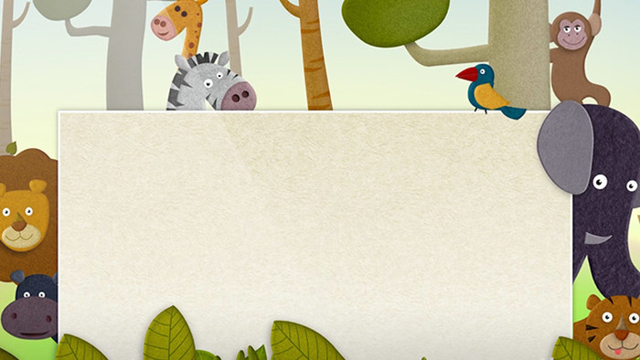 卡通风格动物图背景视频