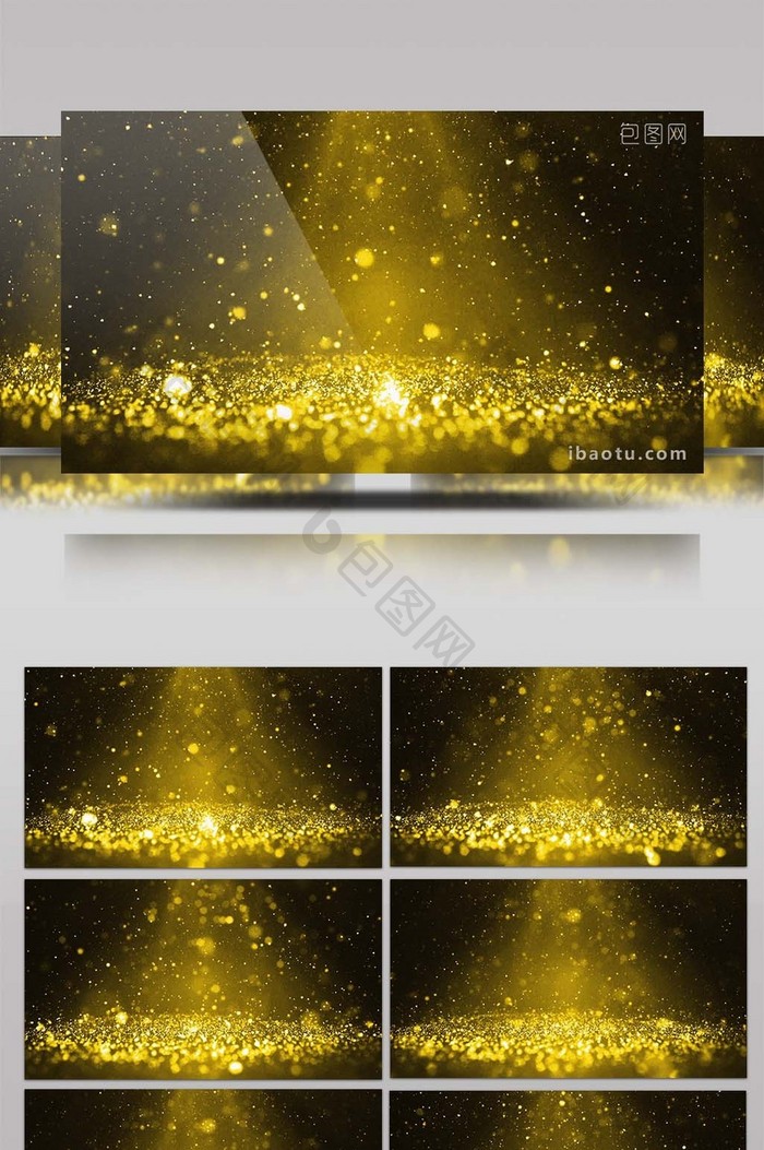 金色粒子飘浮LED舞台视频