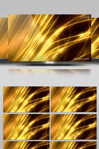 黄金线条与粒子背景循环视频素材图片