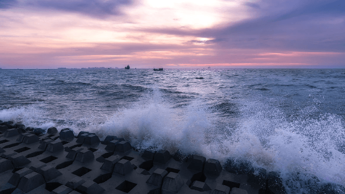 海浪潮水涨潮涨水声音