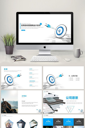 蓝色实用管理行业商业计划书PPT模板