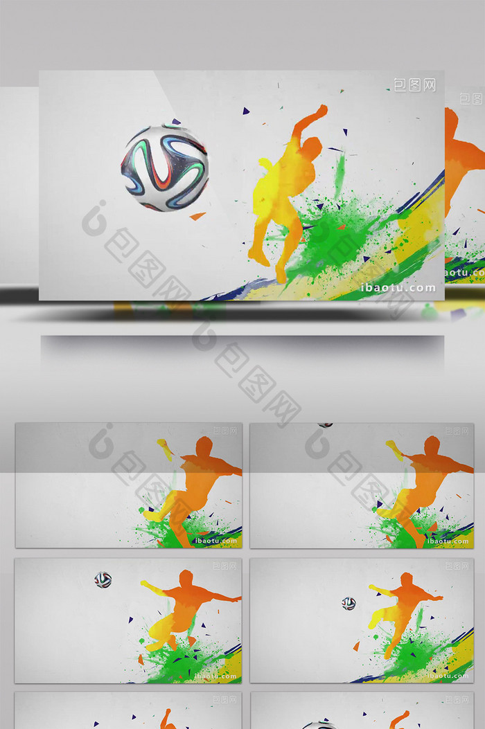 巴西世界杯足球运动宣传片视频AE模板