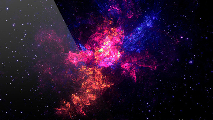 4K震撼大气太空银河星云粒子视频素材
