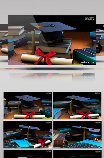 毕业典礼专用LED背景素材图片