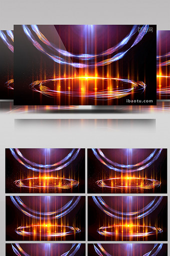 4K金色射线粒子舞台LED背景图片
