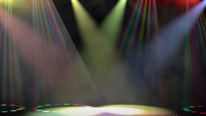 舞室多彩探射灯自由晃动LED背景视频