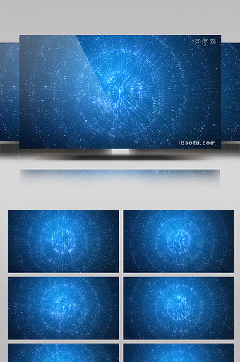 4K高清蓝色科技感粒子球视频素材图片