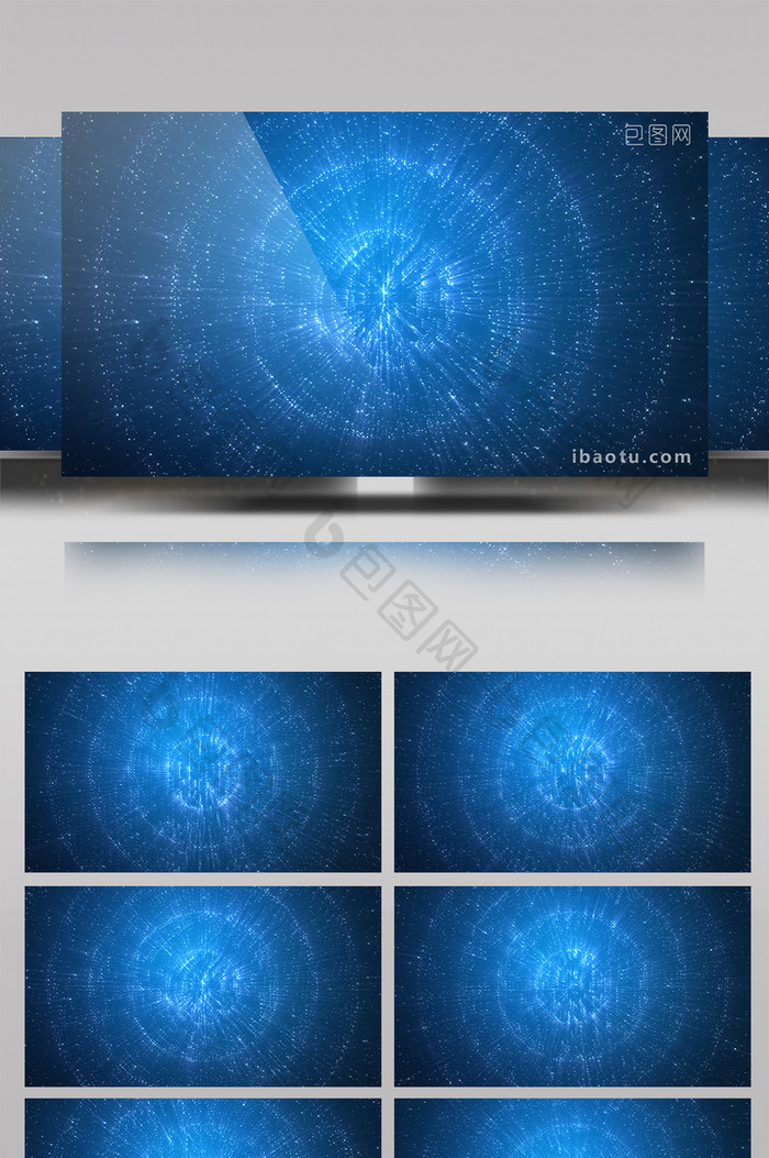 4K高清蓝色科技感粒子球视频素材
